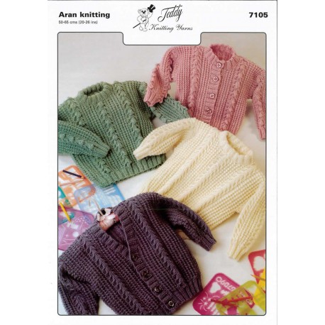 Aran Knitting Pattern 7105 10 Per Pack - Click Image to Close
